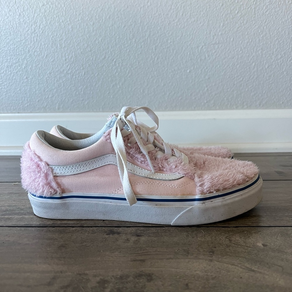 Pink fuzzy vans